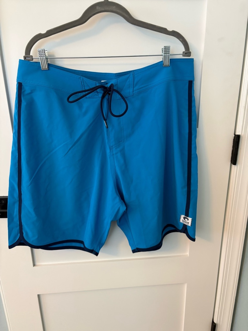 Costa Bright Blue Men's Boardshorts with Navy Trim